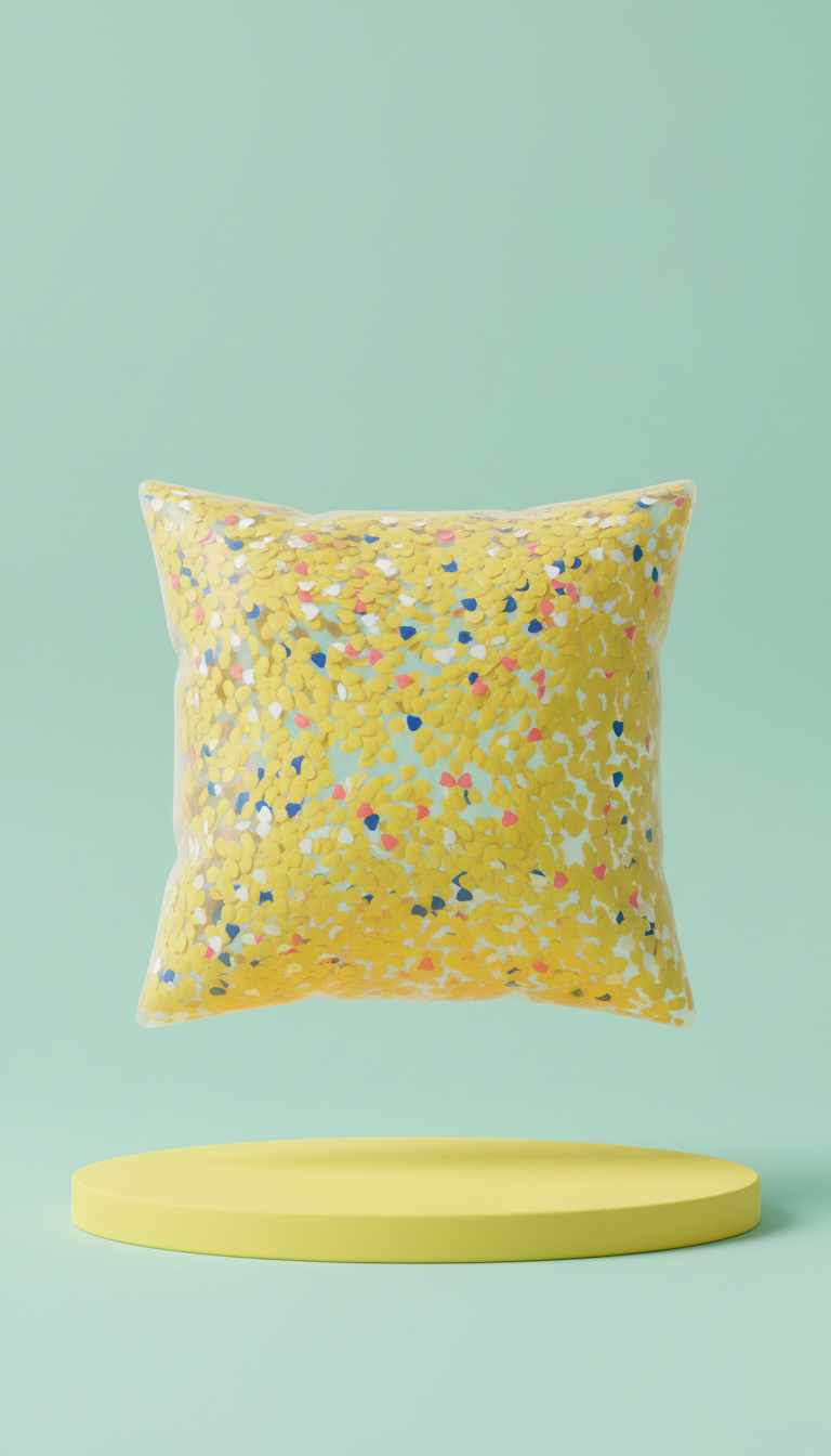 Sunbeam Yellow Confetti Throw Pillow
