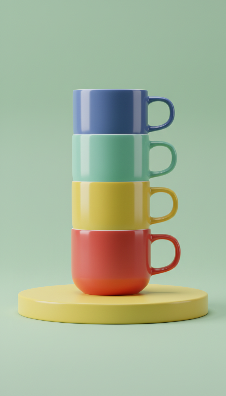 Rainbow Stacking Mug Set